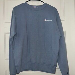 champion blue crewneck